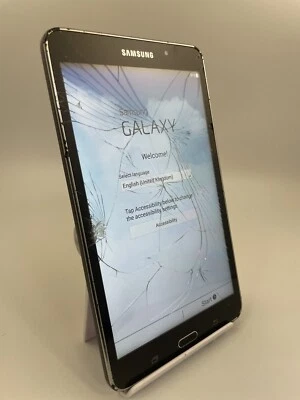 Samsung Galaxy Tab 4 7.0 SM-T230 Black Wi-Fi 8GB 7" 3MP Android Tablet Cracked - Image 1 of 4