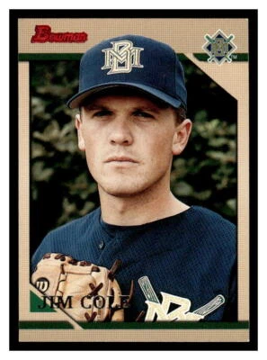 1996 Bowman  #195 Jim Cole - Milwaukee Brewers - Image 1 of 2