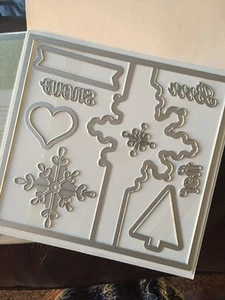 Sizzix "Big Shot SNOWFLAKE CARD THINLETS" NEU Stampin'UP! Neu in Verpackung Set / 9 Matrizen - Bild 1 von 4
