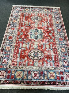 Alfa Rich 3x5 Runner Rugs, Ultra-Thin Oriental Light Red Rug, Non-Slip Washable - Picture 1 of 10