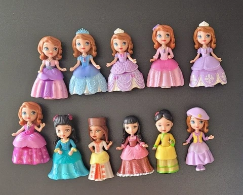 Princess Sofia the First & Friends Lot of 11 Disney Folding Figures Dolls Toys Cover