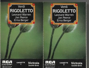 Verdi: Rigoletto Leonard Warren (2 Cassettes, 1985, RCA Victrola) - Imagen 1 de 2