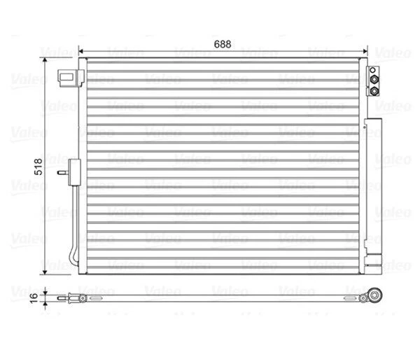 Kondensator, Klimaanlage VALEO 822616 für Jeep - Imagem 1 de 1