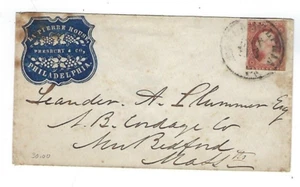 1850s Philadelphia PA, CAMEO Blue Advertising, La Pierre House, HOTEL, #11 - Picture 1 of 2