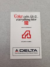 ES23 Atlanta Flames/Hawks 1978/79 NHL/NBA Pocket Schedule - Coca Cola/Delta