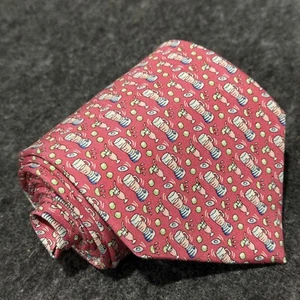 Vinyard Vines Pink Margarita Print Men’s Silk Tie Made In USA - Picture 1 of 8