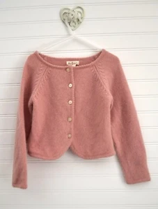 Girls OLIVE JUICE Sz Small 3 4y Blush Pink Lambswool Angora Cardigan Sweater - Picture 1 of 3