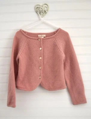 Suéter Cárdigan Angora Lana de Cordero Rosa Rubor 3 4y OLIVE JUICE para Niñas Foto 1 de 3