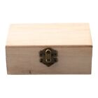 Wooden Craft Box with Hinged Lid Plain Wood Finish Perfect for Personalizing