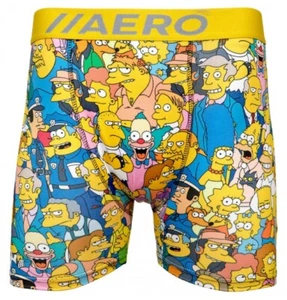 Aeropostale Simpsons Cast Logo All Over Print Aero Boxer Brief Underwear 1-Pack - Picture 1 of 2