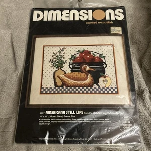 Kit punto de cruz contado dimensiones naturaleza muerta americana - Imagen 1 de 4