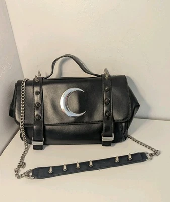 KILLSTAR Sacraments Handbag Bag Purse Chain Moon Spike Witch Gothic (FLAWS) - Image 1 of 4