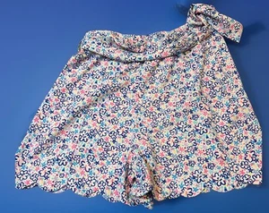 Lilly Pulitzer Shorts Women 12 Pink Blue Floral Casia Fun Sun Repeat Ditzy Beach - Picture 1 of 10