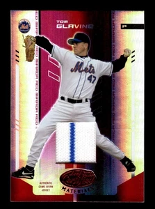 2004 Leaf Certified Materials #182 Tom Glavine Mirror Fabric Red #/150 - Picture 1 of 2