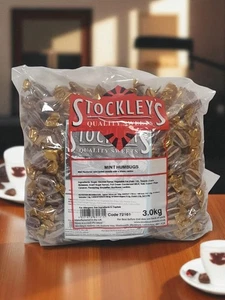 200g - 3kg Stockleys COFFEE CRUNCH & MINT HUMBUGS Hard Boiled Wrapped Sweets Bag - Picture 1 of 18