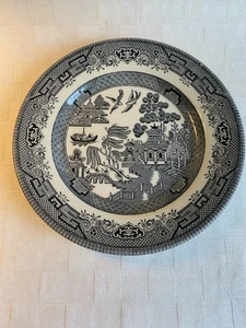 Churchill Midnight Willow 8” Salad Plate Black White World Market EUC - Picture 1 of 5