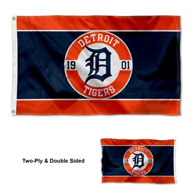 Detroit Tigers Double Sided Embroidered Flag - Image 1 of 4