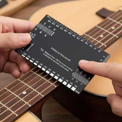 Fret Rocker Stainless Steel Metric Imperial String Action Gauge Guitar  - Image 1 of 4