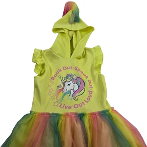JoJo Siwa Girls Unicorn Cosplay TuTu Dress with Hood - Size M - Picture 1 of 5