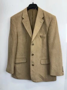 Abrigo Blazer Deportivo Stafford Para Hombres 44R Beige 3 Botones Imitación Gamuza Sarga Traje Chaqueta - Imagen 1 de 11