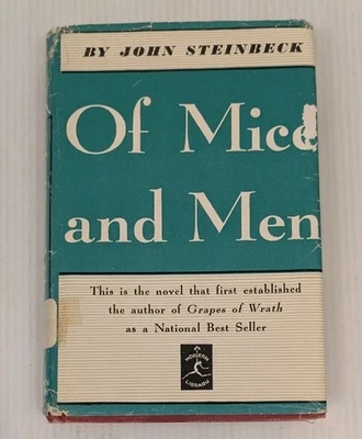 Of Mice and Men John Steinbeck Modern Library Vintage 1937 Hardcover DJ - Image 1 of 4