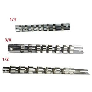 Socket Storage Rack Practical Top On Rail Silver 150/190/260mm 3/8inch - Picture 1 of 51