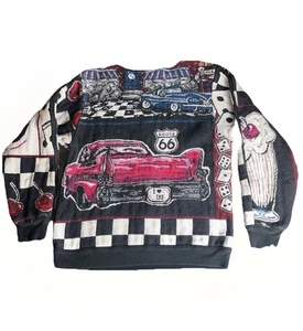 Vintage Rare Sugar Street Weavers Sweater Adult One Size AOP 90’s Route 66 - Bild 1 von 14