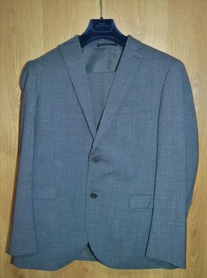 Traje Next Para Hombre Gris 2 Piezas Mezcla Lana 42S/34S Ajuste A Medida Foto 1 de 4