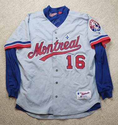 2001 MONTREAL EXPOS SANDY MARTINEZ GAME USED WORN JERSEY & UNDERSHIRT  SIGNED - Image 1 of 4