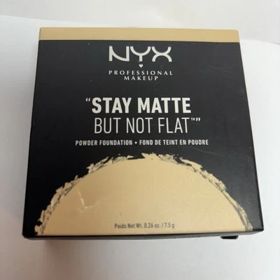 NYX PROFESSIONAL MAKEUP Stay Matte But Not Flat Powder Foundation Nude NIB - Image 1 of 4