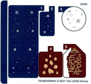 LEGO STICKER SHEET ONLY 40484 SANTA'S FRONT YARD from set New - Picture 1 of 1