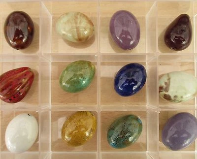 Ceramic / Clay / Porcelain Barrel Beads Craft Blind / Light Pulls BUY 3 GET 1 FR - Image 1 of 3