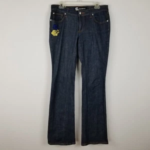 ROCAWEAR Jeans bestickt Blumen dunkel Denim blau Größe 9 Junior - Bild 1 von 9