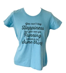 Official Shot Dead In The Head Blue T Shirt Sz M Medium Can’t Buy Happiness Top - Picture 1 of 4