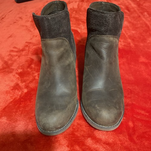 Stivaletti donna TIMBERLAND Rudston marroni in pelle scamosciata con tacco misura 8 5