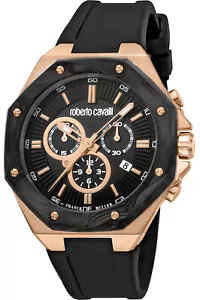 Roberto Cavalli by Franck Muller RV1G123P1021 schwarz roségold Herren Uhr NEU - Bild 1 von 6