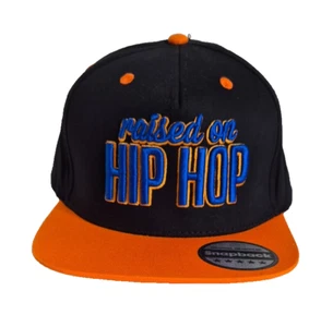 Raised On Hip Hop Cap Raised Logo Orange/Black Snapback Cap Baseball Cap - Picture 1 of 9