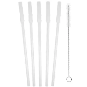 Green Sprouts Replacement Straw 5 pk + Cleaning Brush Aqua Sports Bottle Spare - Picture 1 of 4
