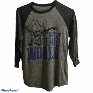 Disney Stitch Out of This World Raglan t-Shirt 3/4 sleeve Guitar Music Size M - Picture 1 of 4