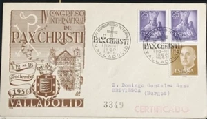 Sobre IV Congreso Int. Pax Christi, Valladolid 1956 - Imagen 1 de 1