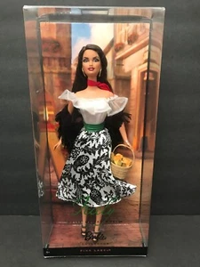 Muñeca Barbie Italia Muñecas del Mundo Etiqueta Rosa Italiana - Imagen 1 de 3
