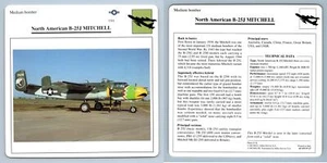 North American B-25J Mitchell - Medium Bomber - Warplanes Collectors Club Card - Picture 1 of 1
