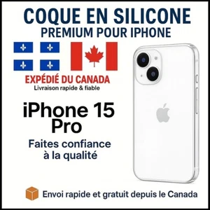 Coque arrière pour Apple Iphone 15 Pro en silicone transparent TPU Neuf - Photo 1 sur 5