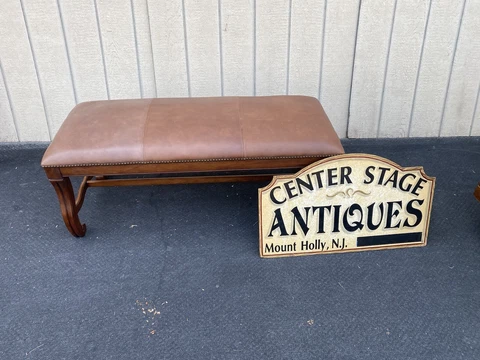 64513 Stanley Furniture Leather? Window  Bench  Stool Cover