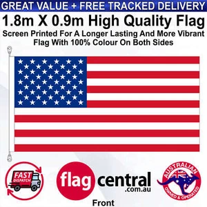 United States of America National Flag 1.8m USA *Outdoor *Tracked Delivery - Foto 1 di 4