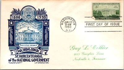 SC #990 FDC - Staehle Cachet (Blue) - Single - F54373 - Image 1 of 2