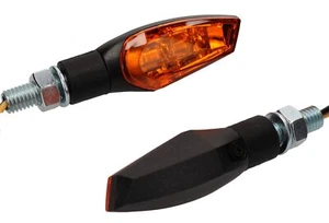 JMP Mini Viga 12V 6W Universal Motocicleta Intermitente Luces Kit Negro/Naranja - Imagen 1 de 2