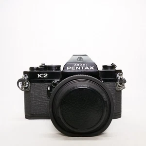 Asahi Pentax K2 DMD schwarz analoge Kleinbildkamera mit SMC Pentax 50 mm f/1,7 sehr guter Zustand - Bild 1 von 7