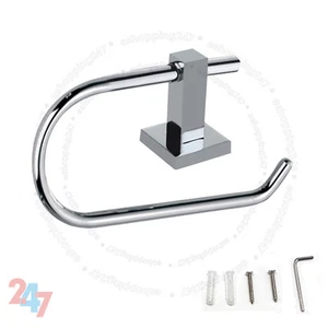 Wandmontage Quadratisch Poliert Chrom Oberfläche Bad WC Rollenhalter S247 - Bild 1 von 3