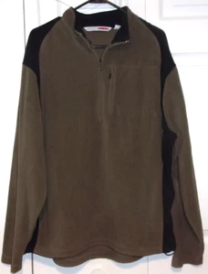Men's size XL Grand Slam, brown/black fleece, zipper at neck, jacket - Picture 1 of 6